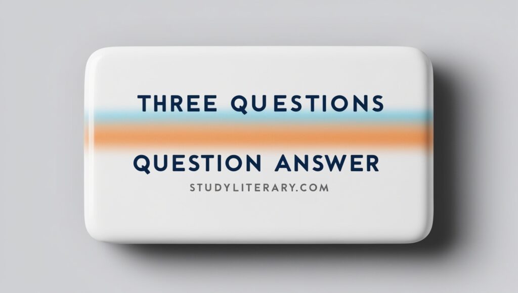 Three Questions Question Answer