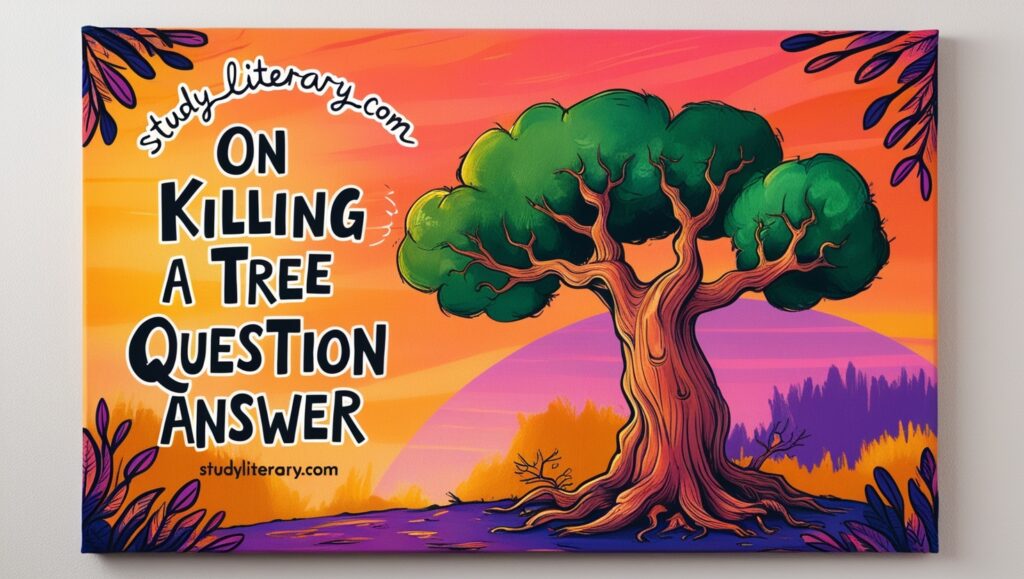 On Killing A Tree Question Answer