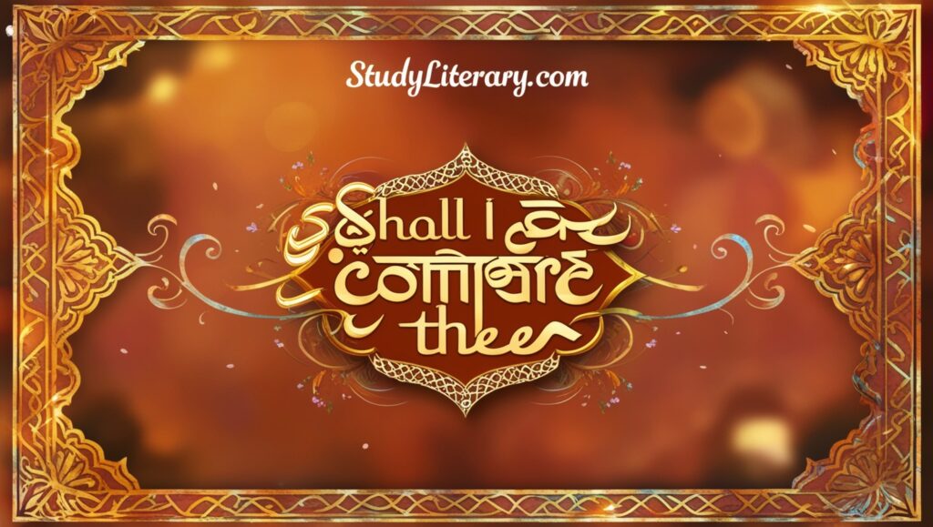 Shall I Compare Thee in Urdu/Hindi