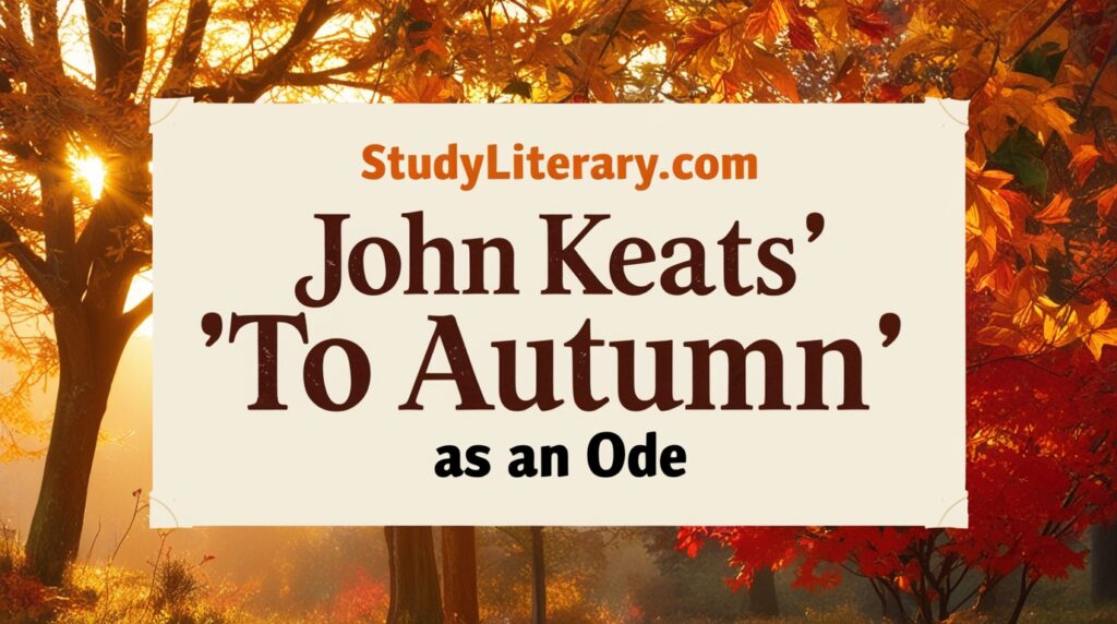 To Autumn by John Keats as an Ode