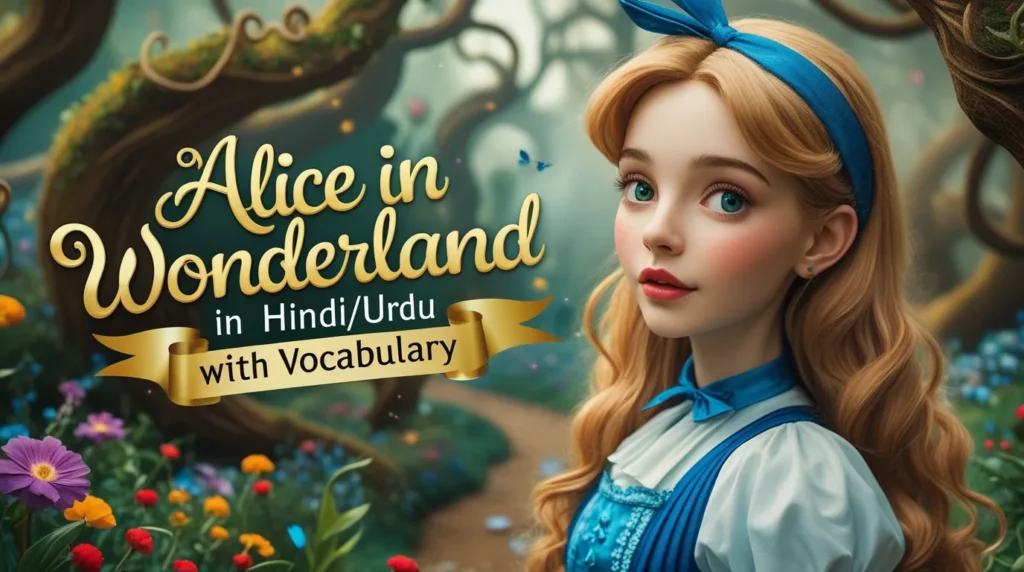 Alice in Wonderland in Hindi/Urdu with Vocabulary
