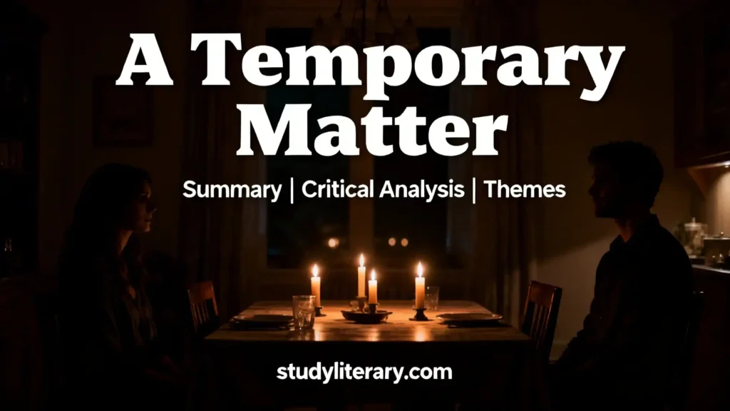 A Temporary Matter Summary of Jhumpa Lahiri | Life and Works of Jhumpa Lahiri | Critical Analysis and Themes | DSCC 2 | M.A / B.A English
