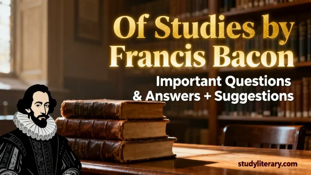Of Studies Questions and Answers of Francis Bacon | Of Studies Suggestion | DSCC 2 | M.A / B.A English