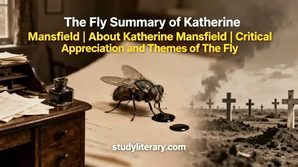 The Fly Summary of Katherine Mansfield | About Katherine Mansfield | Critical Appreciation and Themes of The Fly | IDC 1 | M.A / B.A English