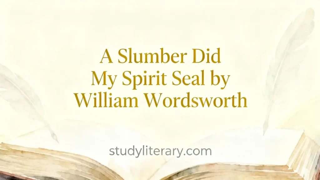 A Slumber Did My Spirit Seal in Hindi/Urdu | A Slumber Did My Spirit Seal Question and Answer | ICSE Board | Class 7