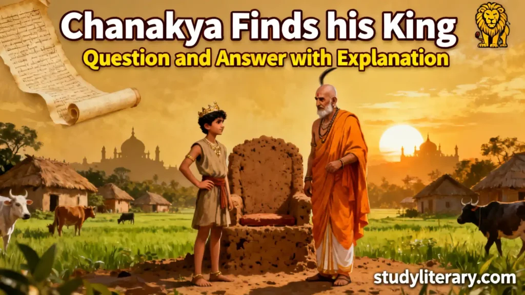 Chanakya Finds his King Question and Answer with Explanation | A Magic Place Class 6 | ICSE Board