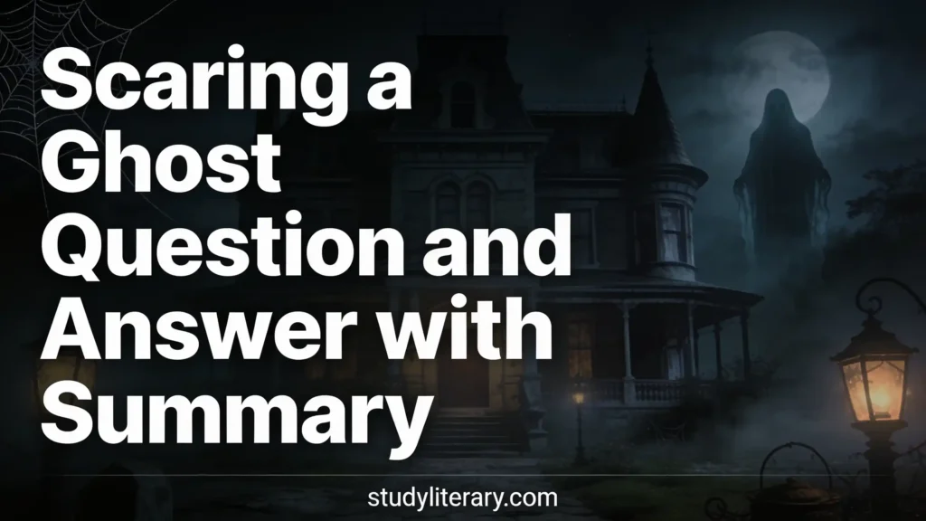 Scaring A Ghost Question and Answer with Summary | A Magic Place Class 6 | ICSE Board