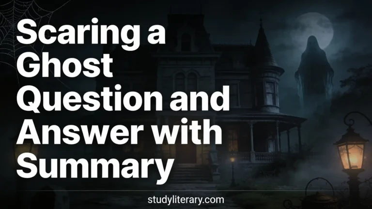 Scaring A Ghost Question and Answer with Summary | A Magic Place Class 6 | ICSE Board